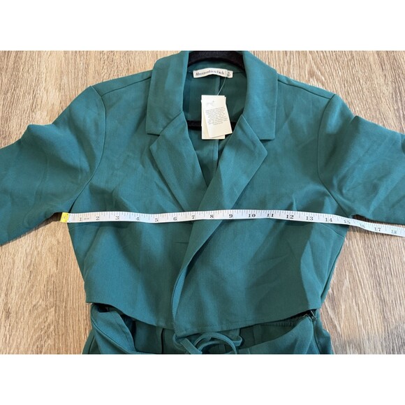 Abercrombie NWT Wrap Front Blazer Cutout Mini Dress Green Size XS - Picture 5 of 7